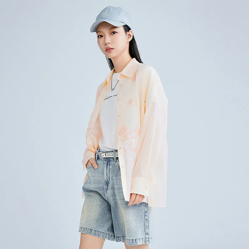 LEDIN x QIXIANSHENGMIAOXIAOJIE,LIANMINGKUAN Shirt Women's Salt Pink-5