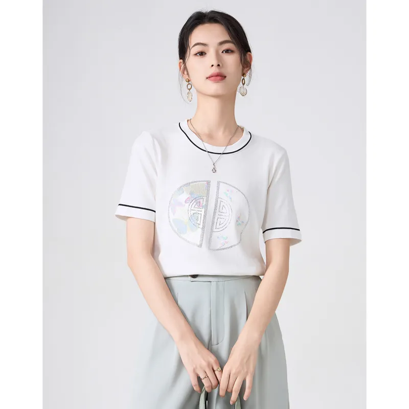 Love Elaine T Shirt Women's White-2