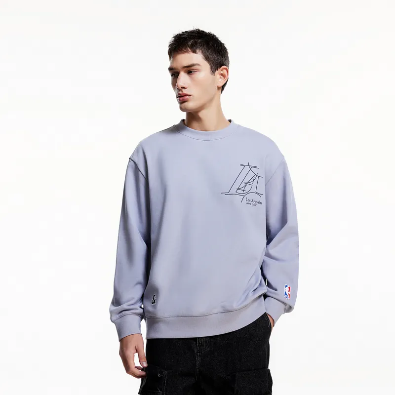 JACK JONES· x NBA Sweatshirt Men's Gray Purple-5