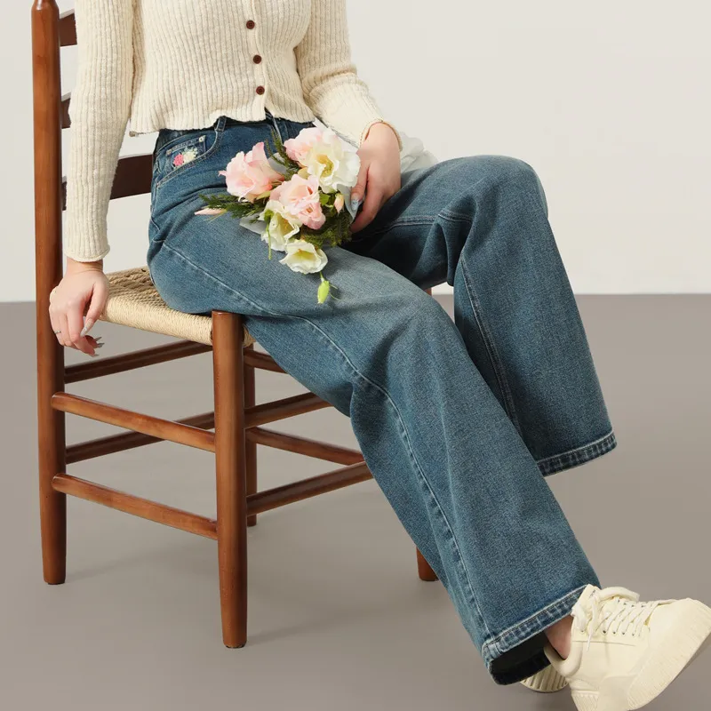 YUNGE Jeans Women's Blue-4