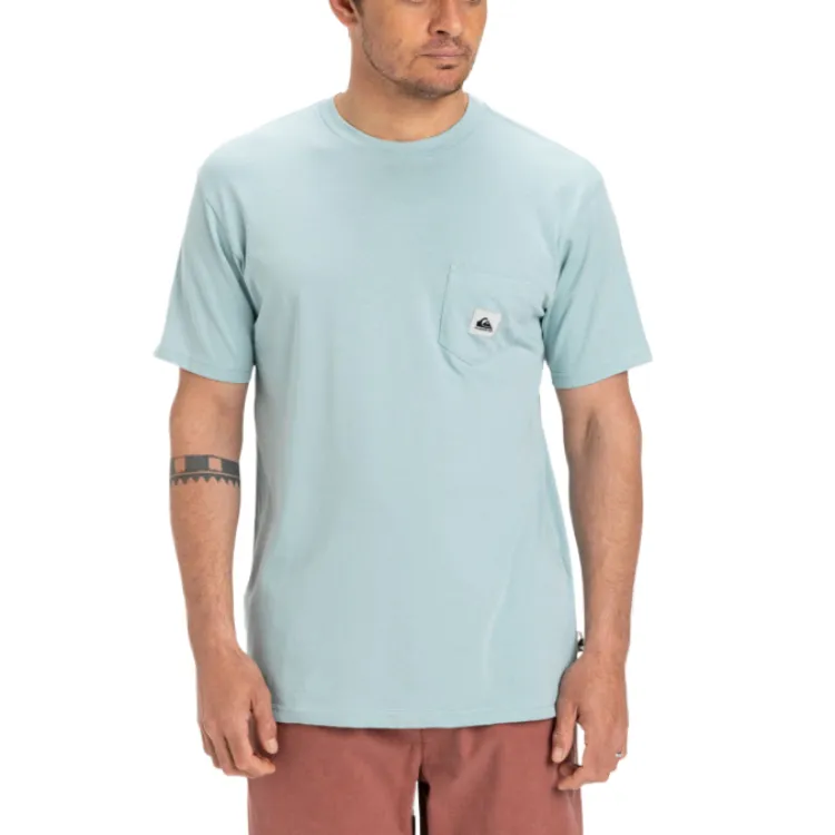 Quiksilver T Shirt Men's Aqua Blue-2