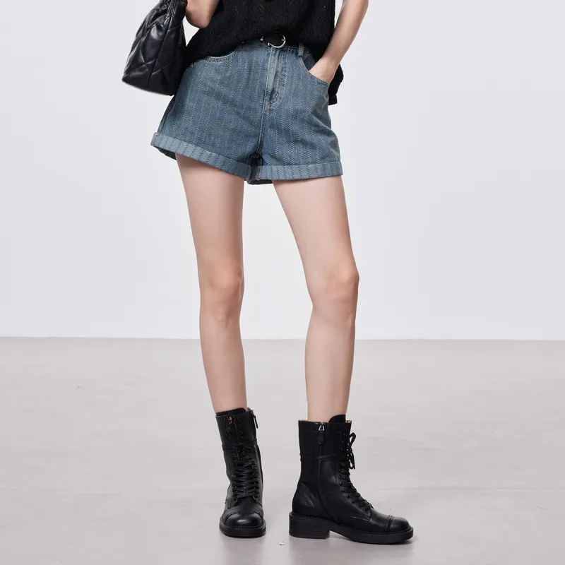 3COLOUR Denim Shorts Women's Glacier Blue-2