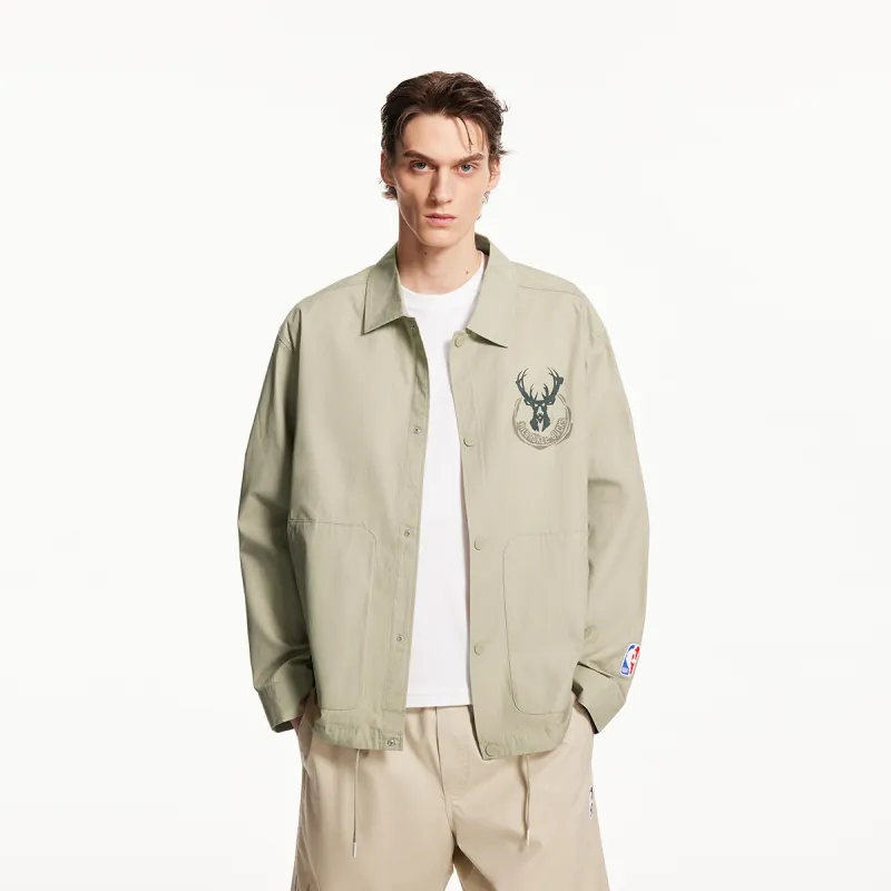JACK JONES· x NBA JACK & JONES NBA Co brand Jackets & Coats Men's E11 Khaki-2