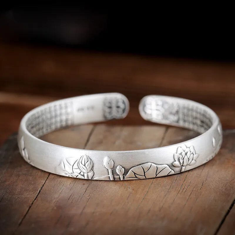 FUYUFU 999 Fine Silver Sterling Silver Bangle Unisex-4