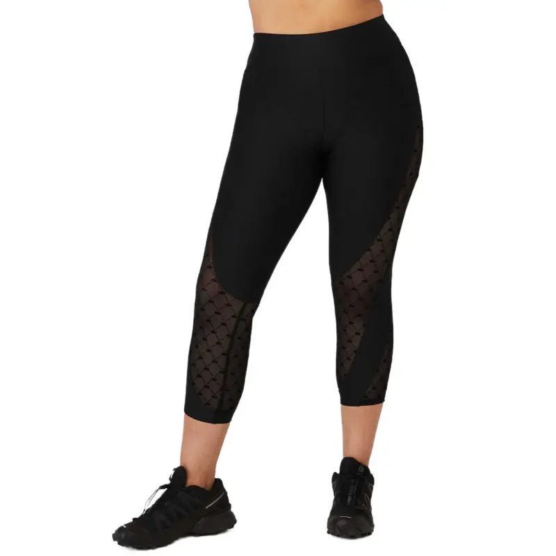 Alo Yoga Airlift Mesh High-Waist Celeste Capri – Black Sale Athletic Trousers Women's Black-3