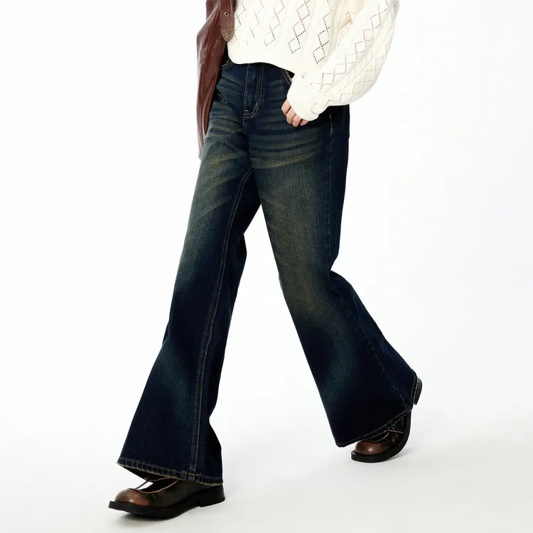 LEDIN Jeans Women's Dark Denim Blue-5