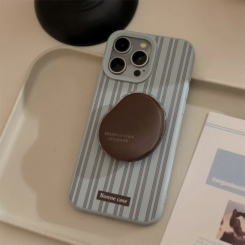 Cuttlefish Grid TPU Material Advanced Touch Ins Stripes Creative Phone Case Compatible With Apple 16/15/14/13/12/11-6