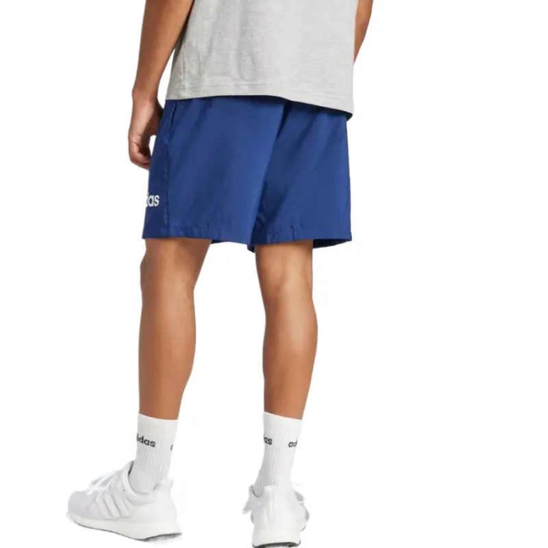 Adidas ESSENTIALS Linear Logo Casual Shorts Men's Dark Blue White-2