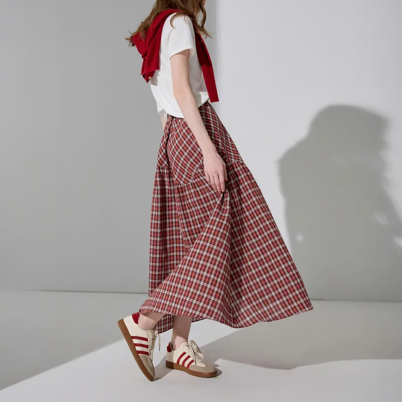 3COLOUR Casual Long Skirt Women's-2