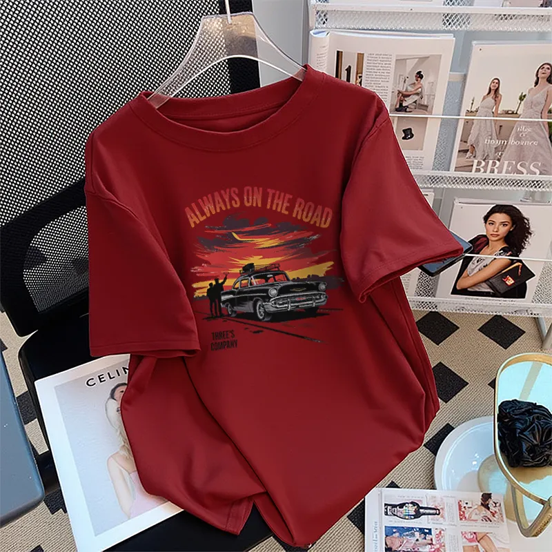 FAIRWHALE Drop Shoulder Sleeve T Shirt Women's-8
