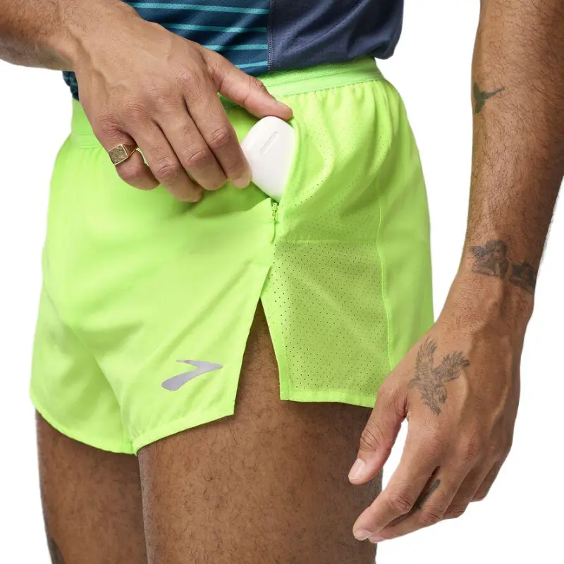 Brooks Casual Shorts Men's Neon Green-4