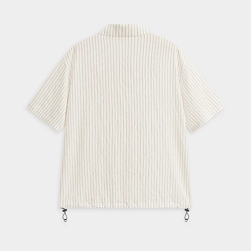 MODE COMMUTER Shirt Men's Beige Black Stripes-1