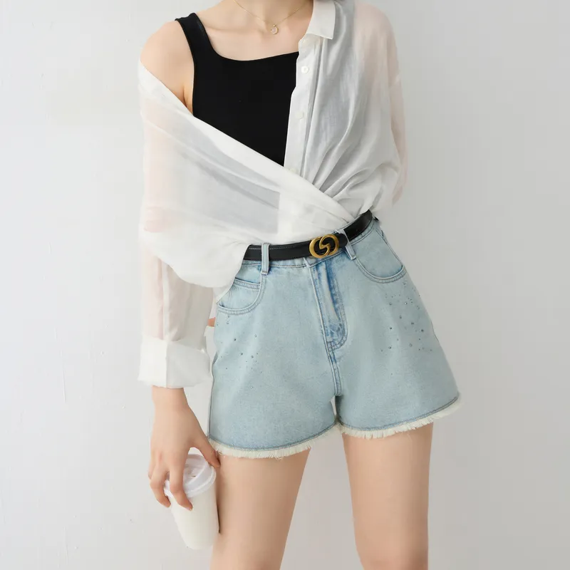 3COLOUR Denim Shorts Women's Glacier Blue-2