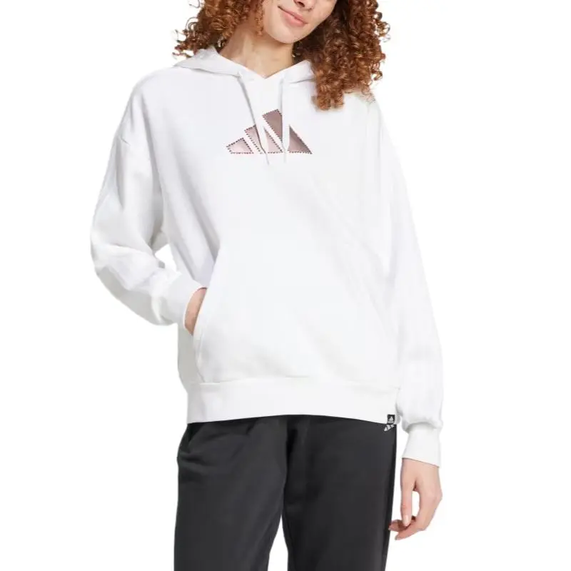 Adidas Free Shipping With AdiClub Holiday Graphic 3 Stripes Oversized Hoodie-1
