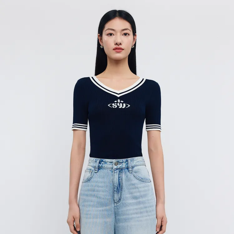 SHUIYUNJIAN Knitwear Women's Navy Blue-2