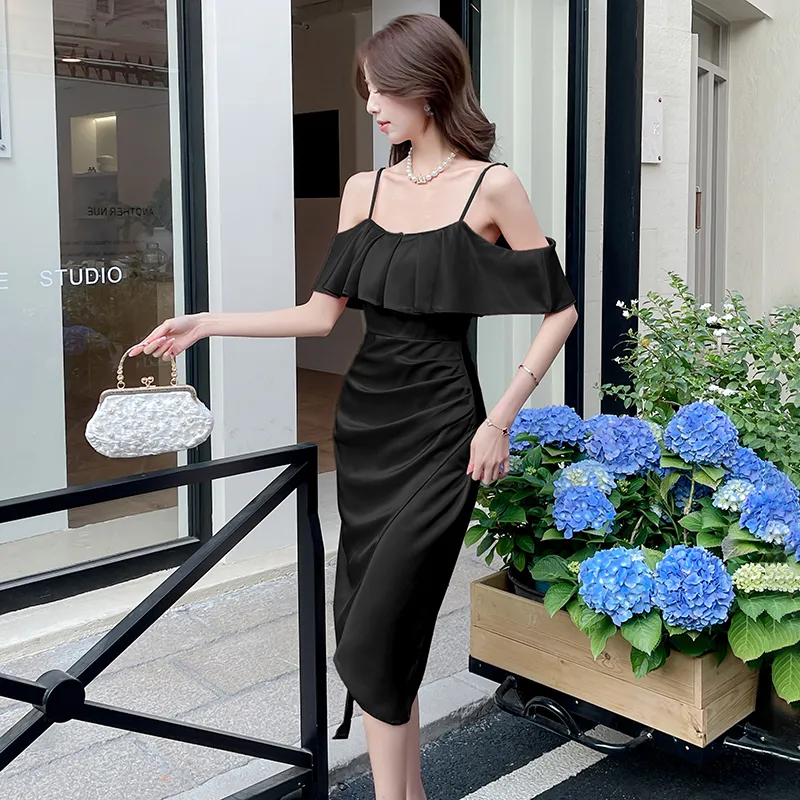 XIANSINIAO Slip Dresses Women's-1
