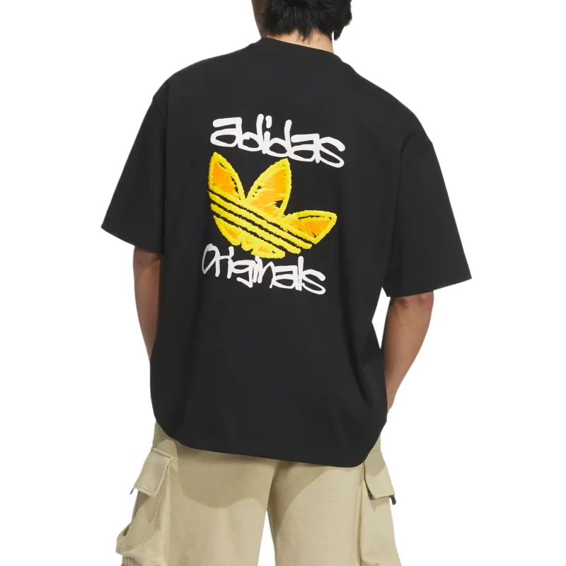 Adidas Originals TREFOILGRAPHICT SHIRT T Shirt Men's Black-2