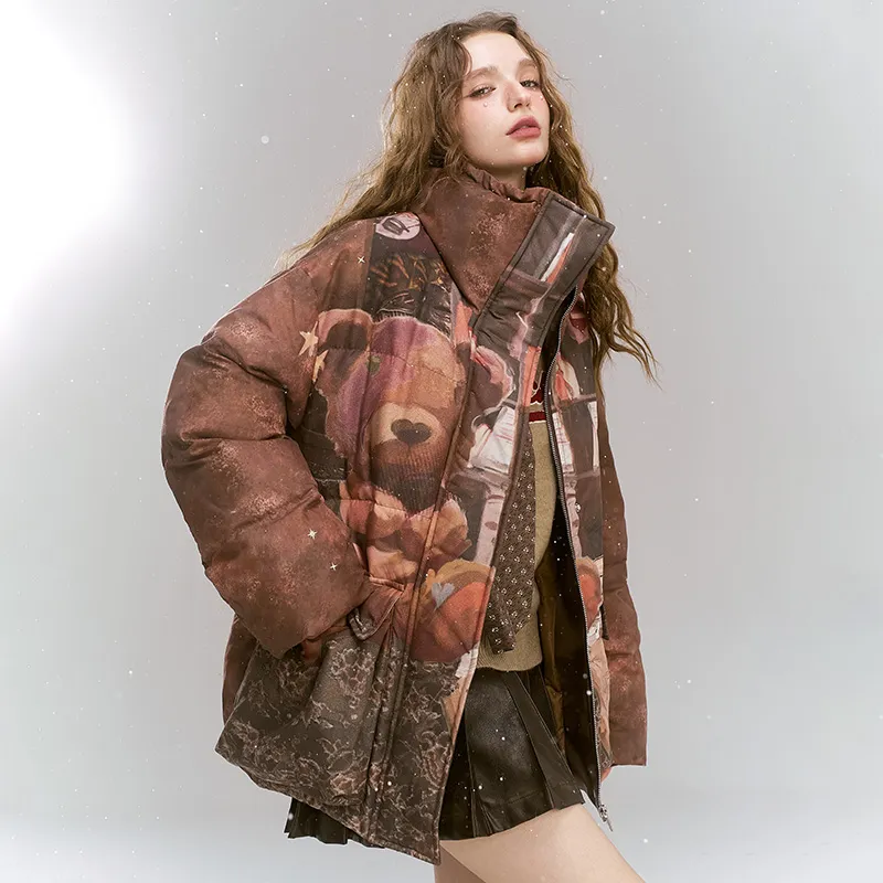 ELF SACK Down Jacket Women's Vintage Brown Coffee-2