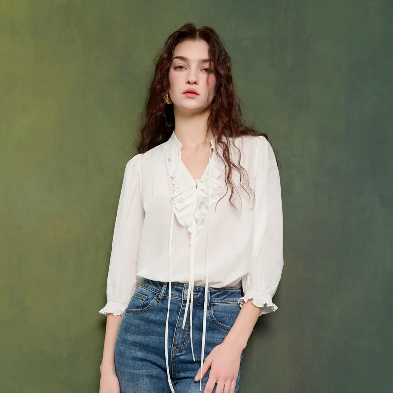 3COLOUR Shirt Women's Pearl White-5