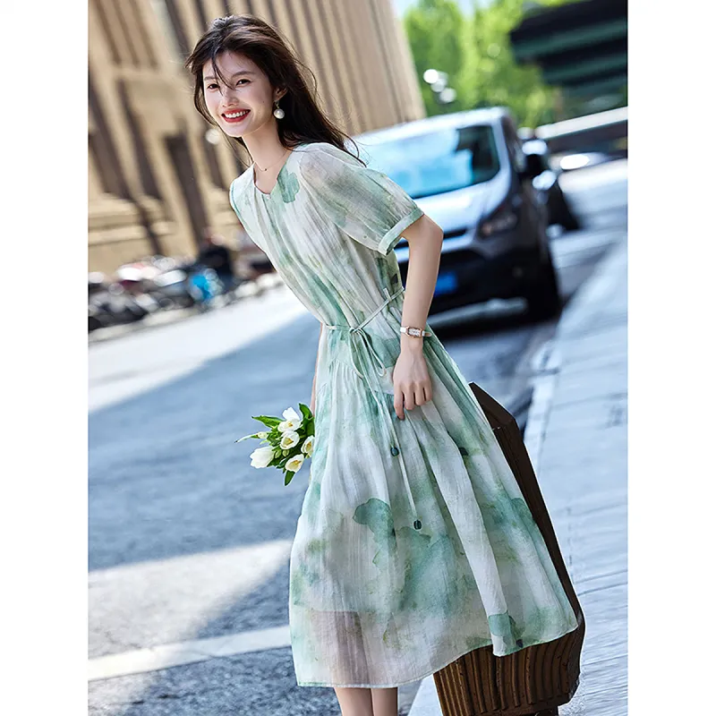 A Paradise For Awakening Short Sleeved Dress Women's-6