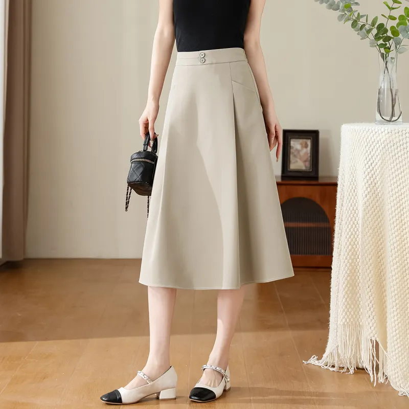 TERRE BLEUE Casual Long Skirt Women's-3
