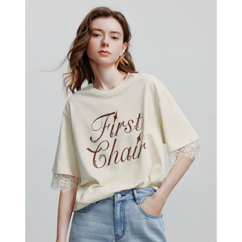 Initial Language T Shirt Women's-7
