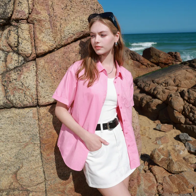3COLOUR Shirts Women's Rose Red-2