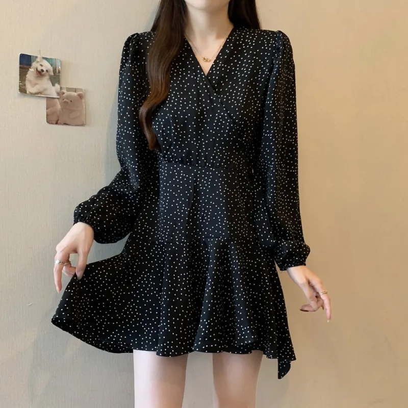 XIANSINIAO Long Sleeved Dress Women's-2