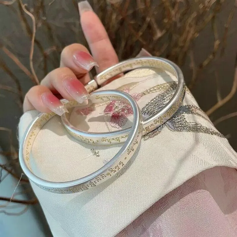 FUYUFU Pure Silver 999.9 Bangles Unisex-5