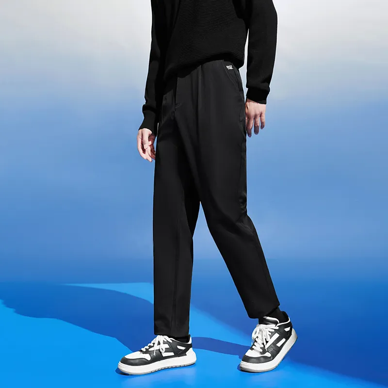 HLA Heart Of China Series Casual Pants Men Black 8L-4