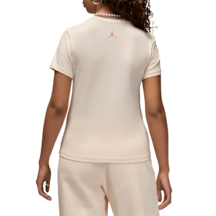 Jordan T Shirts Women's Beige-1