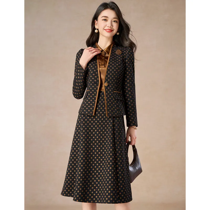 Mylan Two Piece Skirt Sets Women's Black-4