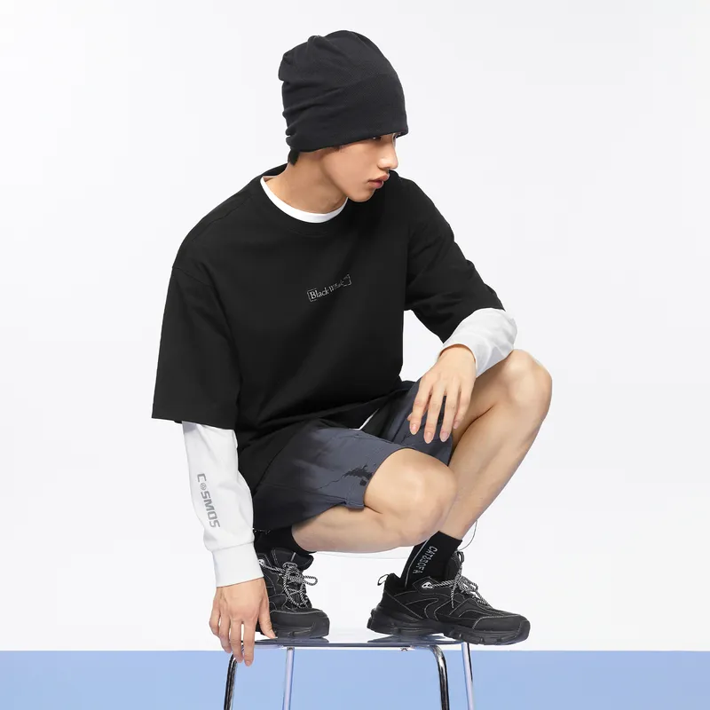 HLA JEANS T Shirts Men Black 70-4