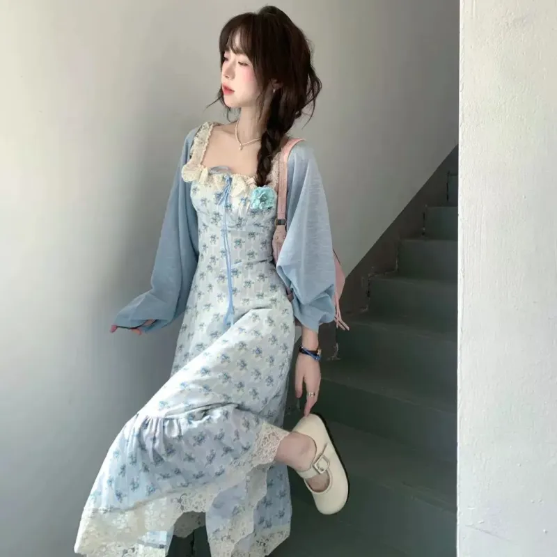 BEAUTIFUL CONFESSION Slip Dress Women's Blue-4