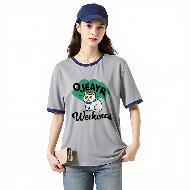 FAIRWHALE Drop Shoulder Sleeve T Shirt Women's-26