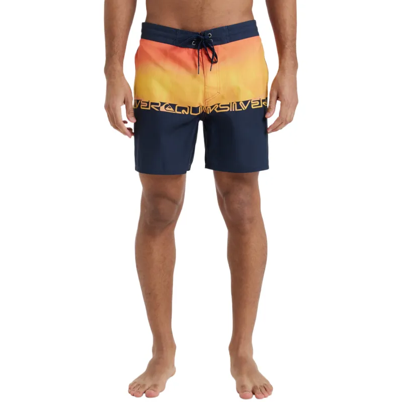 Quiksilver Swimming Shorts Men's Orange Black-1