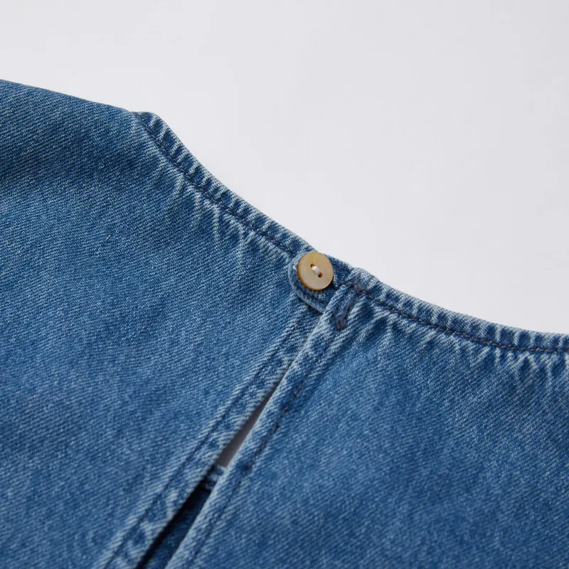 E.land Sleeveless Dress Women's Denim-5