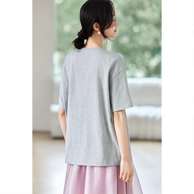 SENTUBILA Drop Shoulder Sleeve T Shirt Women's-6