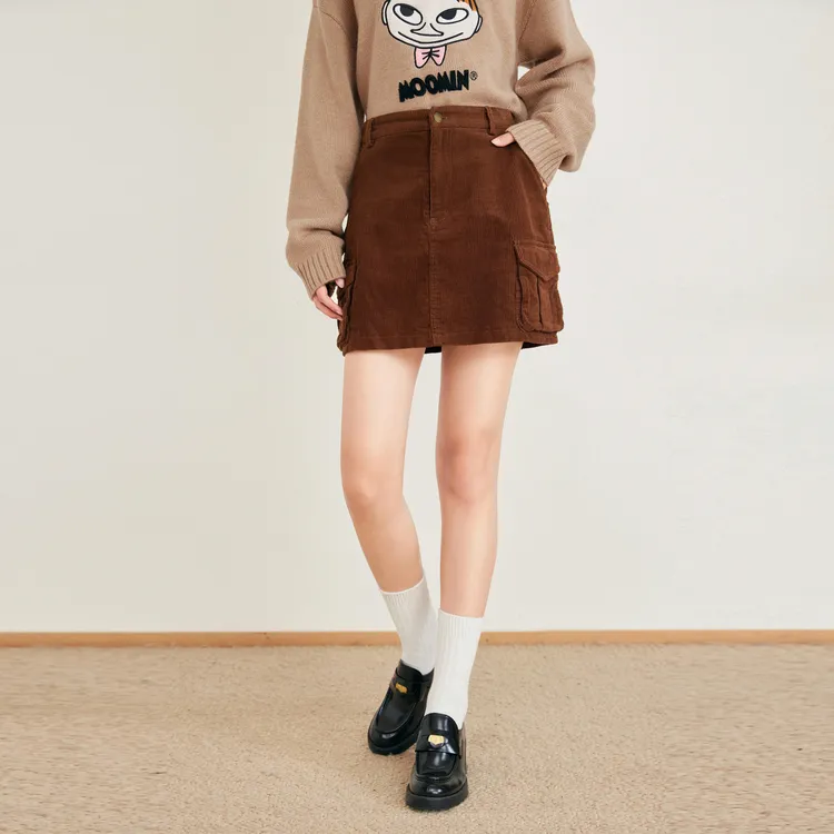 LEDIN Casual Short Skirts Women's Latte Umber-3