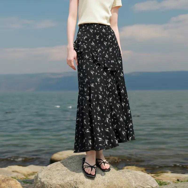 3COLOUR Casual Long Skirt Women's-3
