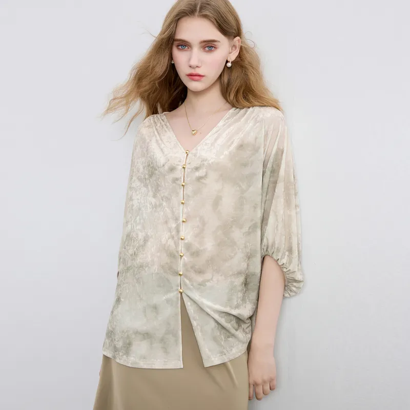 3COLOUR Shirt Women's Light Gray Green-2