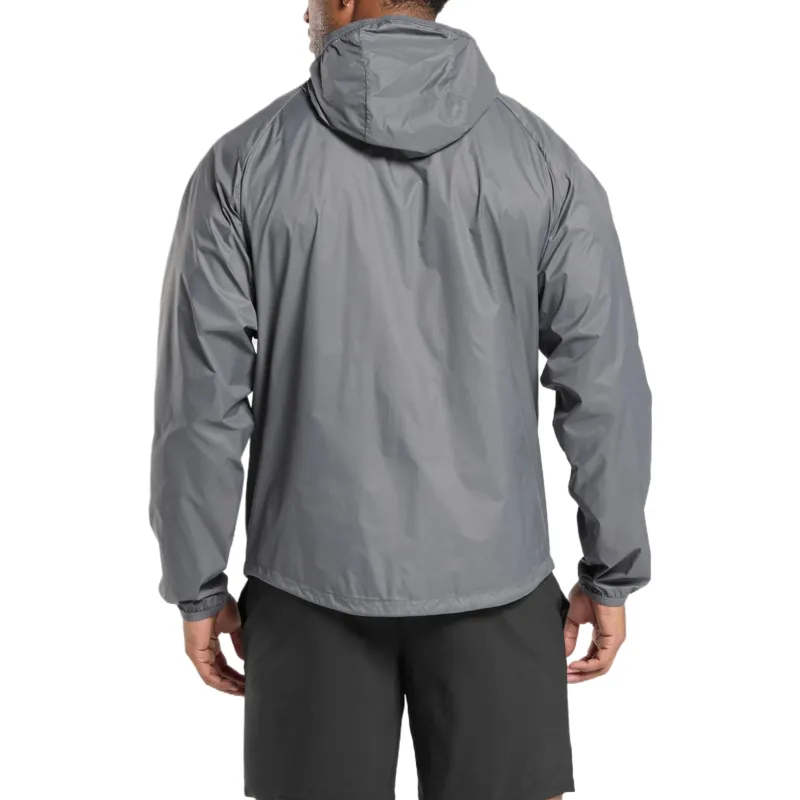 GYMSHARK Bude Packaway Shell Jacket Men's Silver-1