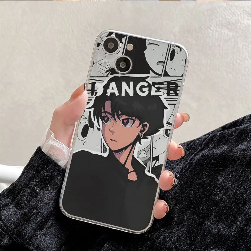 Cuttlefish Grid TPU Material Cool Guys Gods And Boyfriends Cartoon Phone Case Available For Apple 15/14/13/12/11-3
