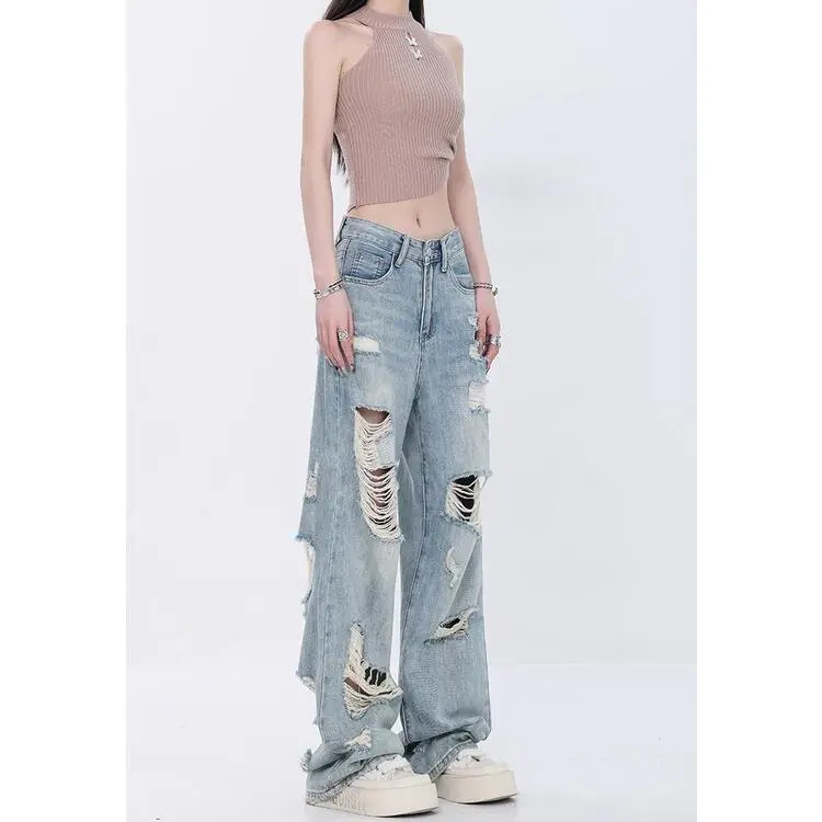 XIANSINIAO Jeans Women's Blue-1