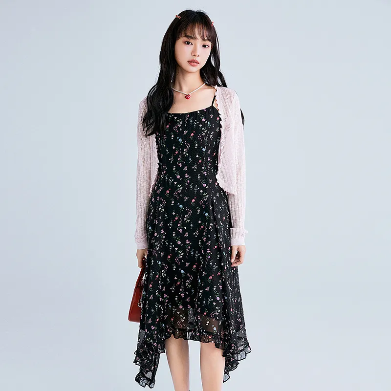LEDIN Slip Dresses Women's Black-4