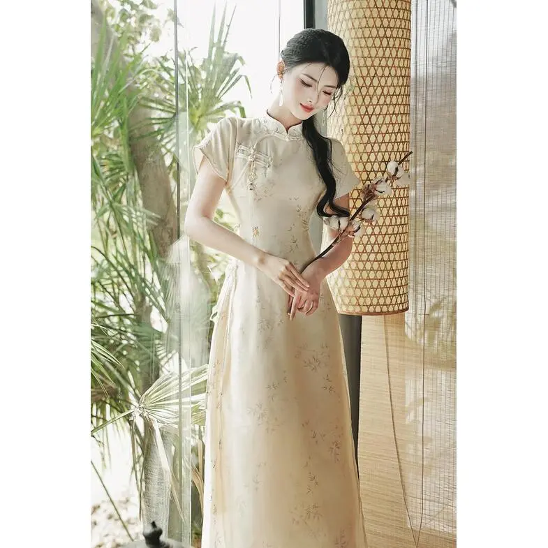 XIANSINIAO Short Sleeved Dress Women's-3