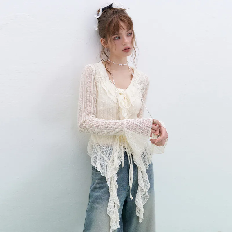 ELF SACK Chiffon Shirts Women's-7