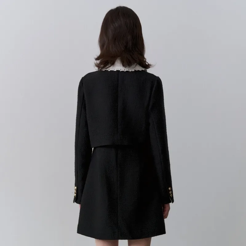 Teenie Weenie Cropped Coats Women's Black-3