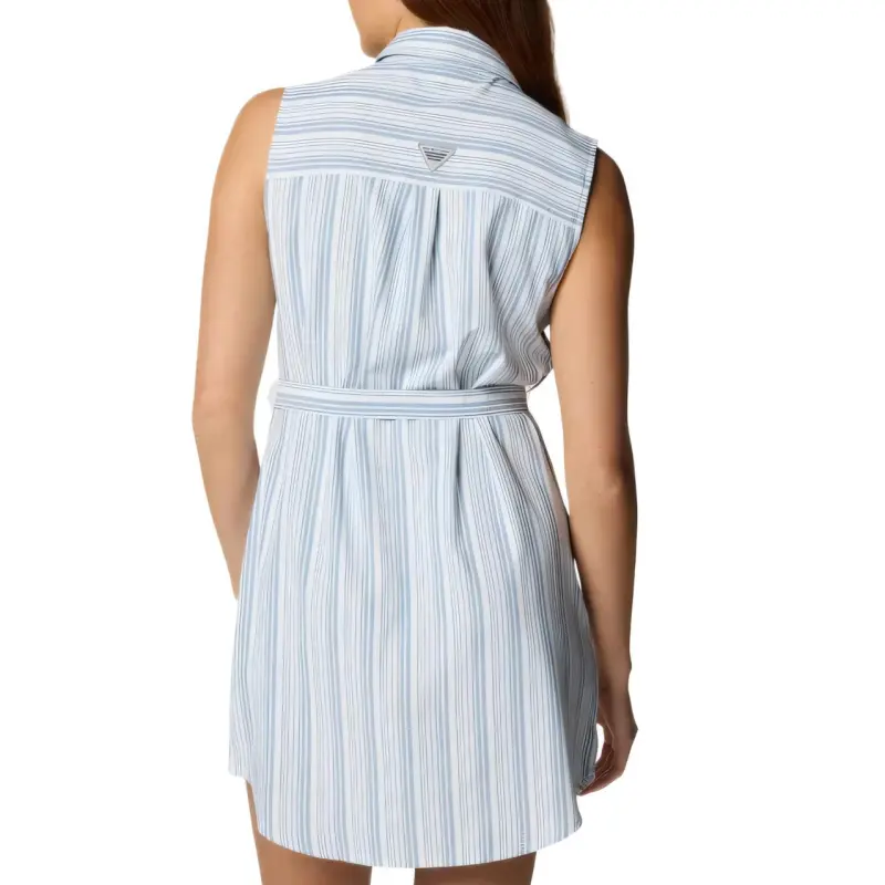 Columbia PFG Sun Drifter Sleeveless Dress Women's Blue Stripes-1