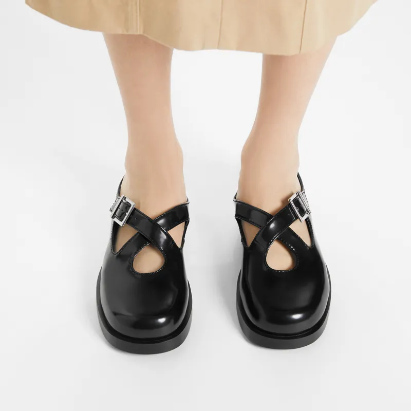 CHARLES&KEITH Composite Sole Closed Toe Slippers 3cm Women's-3